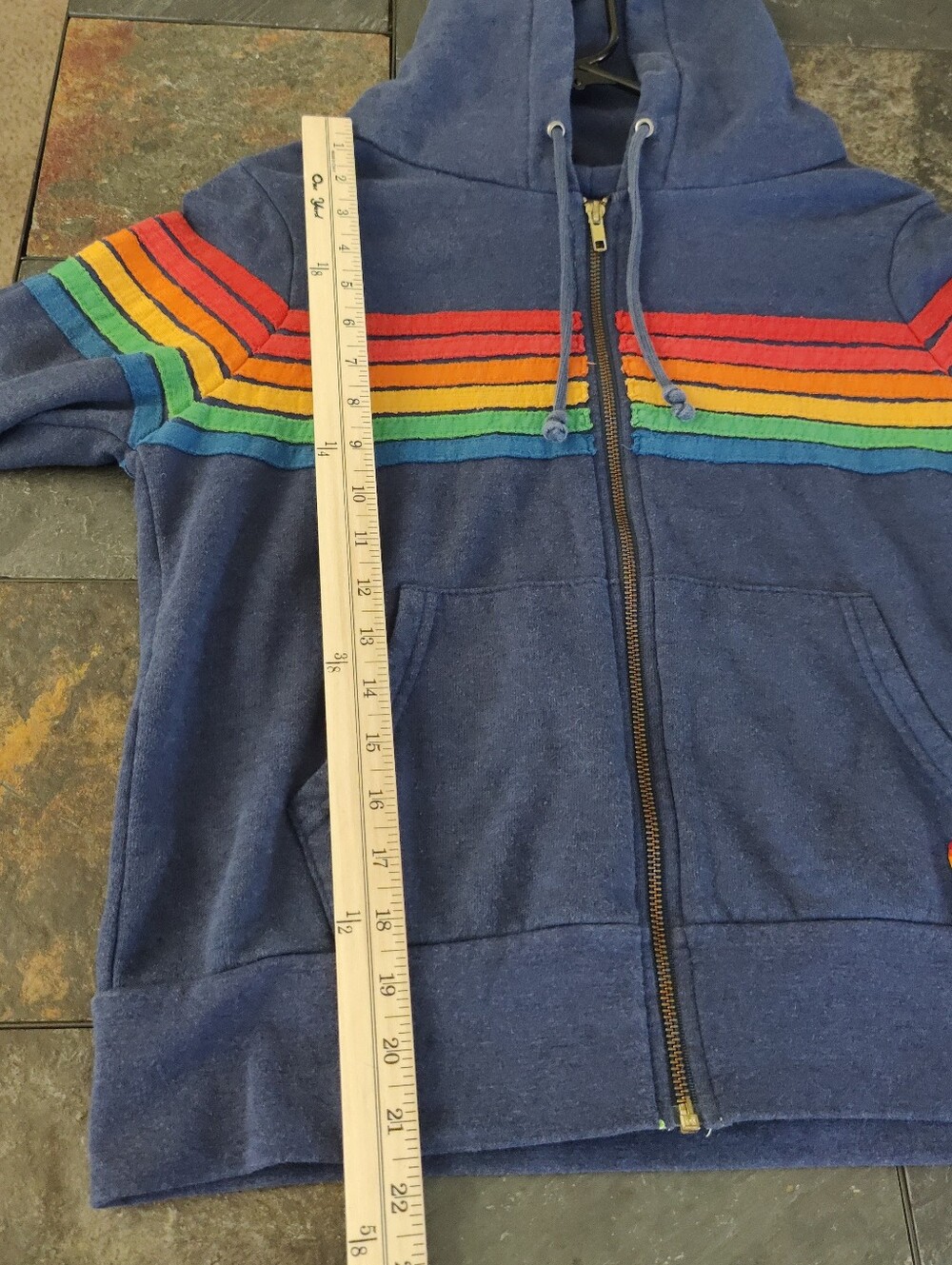 Aviator Nation five striped hoodie XS - Picture 7 of 9
